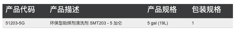 SMT203助焊剂清洗剂 参数